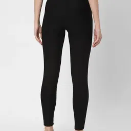 R&B Black Viscose Slim Fit Jeggings image 2
