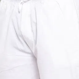 Jainish White Cotton Regular Fit Trackpants image 4