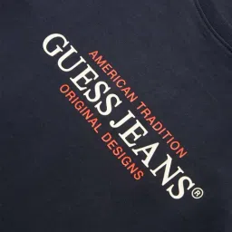 Guess Jeans American Trad Tee Daring Ocean Regular Fit Logo Printed T-Shirt image 5