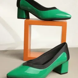 Carlton London Women's Green & Black Pump Shoes-image-36