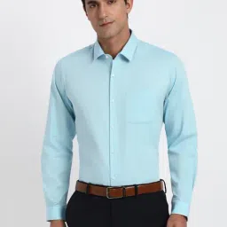 Peter England Blue Slim Fit Shirt-picture-34