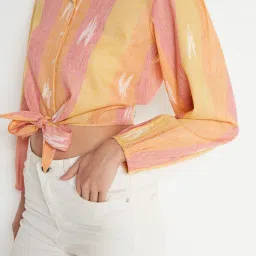 Global Desi Multicolor Printed Shirt image 5