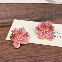 VAGHBHATT Gold Plated Enamelled Floral Studs-picture-28