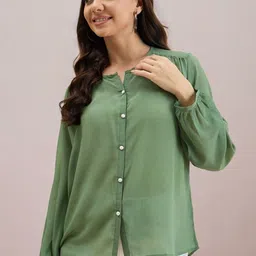 ANJIR Women Green Shirt Style Top-image-72