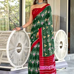 KALINI Ethnic Motifs Handloom Block Print Saree-picture-28