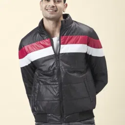 People By Pantaloons Black Regular Fit Quilted Jacket-image-61