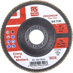 RS PRO Zirconium Dioxide Flap Disc, 115mm, P120 Grit, 1849844-picture-16