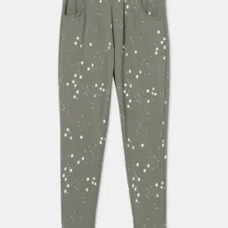 Jockey Kids Quarry Grey Cotton Printed Jeggings-image-41