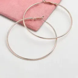 Accessorize London Rose Gold Hoop Earrings-picture-12