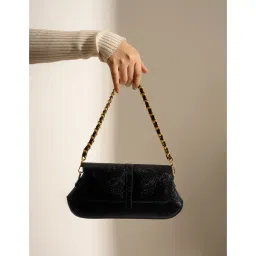 THE GUSTO Bella Black Clutch with Detachable Sling (S) (Set Of 2) image 4