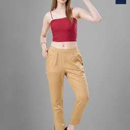 T19 Women Pack of 2 Relaxed Straight Fit Trousers-picture-34