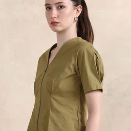 RAREISM Cotton Styled Back Crop Top image 4