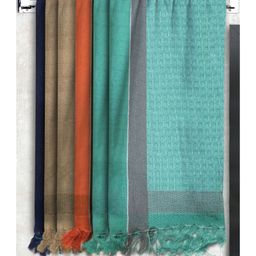 Athom Living 100% Cotton Bath Towel Waffle Border Pack Of 6 - Multicolour-picture-9