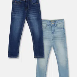 Tales & Stories Pack Of 2 Solid Jeans - Blue Dark Blue-picture-16