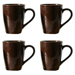 Femora Brown Gold Series Ceramic Coffee Mug  Set Of 4 - 360 ml-picture-47