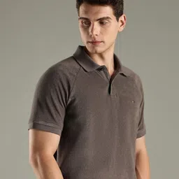 Tommy Hilfiger Men Solid Polo Collar Cotton T-shirt image 5