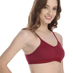 Samvar Maroon Cotton Non-Wired Non Padded Minimizer Bra image 2
