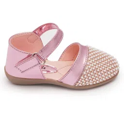 boyz n galz Metallic Beads Embellished Sandals - Pink image 3