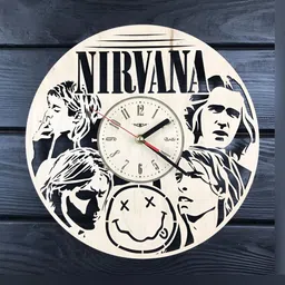 QEZNEF Beige Analogue Traditional Wooden Wall Clock-image-79