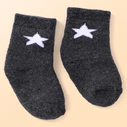 Cute Walk by Babyhug Ankle Length Antibacterial Socks with Penguin Design Pack Of 3 - Black & White image 3