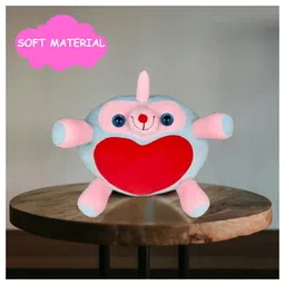 GoldenHub Plush Bunny Cushion Toy, Soft Pastel Colors, Oversized Round Body, Floppy Ears - Height 30 cm image 3