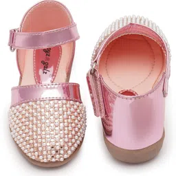 boyz n galz Metallic Beads Embellished Sandals - Pink image 4