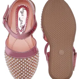 boyz n galz Metallic Beads Embellished Sandals - Pink image 5