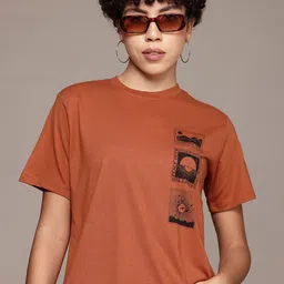 The Roadster Lifestyle Co. Printed Drop-Shoulder Sleeves Boxy Fit T-shirt-image-40