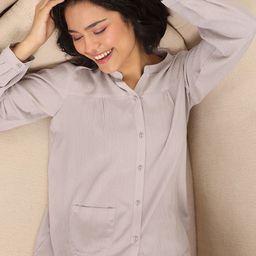 Libas Women Mandarin Collar Night suit-picture-2