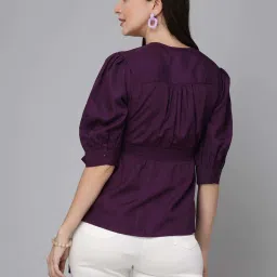 Style Quotient Purple Regular Fit Top image 2