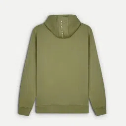 Dcyphr Olive Green Beyond The Future Self-Design Fullength Sleeves Regular Fit Hoodie image 3