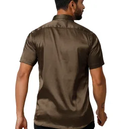 Ramraj Brown Regular Fit Half Sleeves Shirt image 2