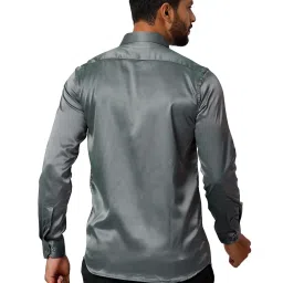 Ramraj Grey Regular Fit Full Sleeves Shirt image 2