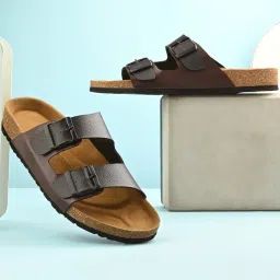 hoversoul Hoversole Men's Accura Coffee Bean Cork Slide Sandals image 1