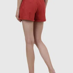 Fabindia Red Cotton Shorts image 2