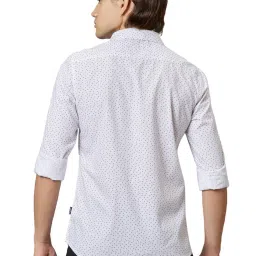 Being Human White Slim Fit Printed Shirt image 2