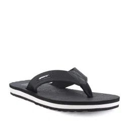 Sparx Men's Black Flip Flops image 2