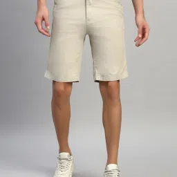 Cantabil Beige Regular Fit Solid Shorts image 1