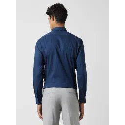 Van Heusen Blue Slim Fit Checks Shirt image 2