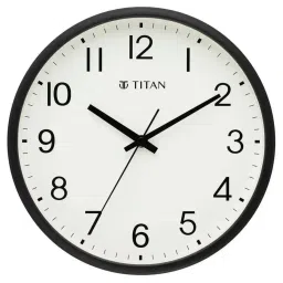 Titan NSW0050PA02 Black Plastic Wall Clock image 1
