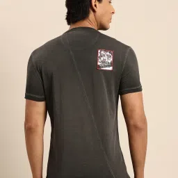 Being Human Grey Slim Fit Printed T-Shirt image 2