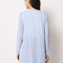 Trend Arrest Blue & White Striped Shrug image 2