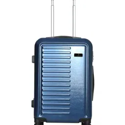 Esbeda Blue Textured Large Checked Luggage-image-14