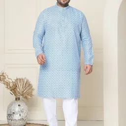 SOJANYA PLUS Men Ethnic Motifs Printed Regular Kurta with Pyjamas-picture-8