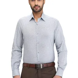 Raymond Grey Regular Fit Printed Shirt image 1