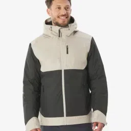 Forclaz By Decathlon Beige Regular Fit Colour Block Sports Hoodie-picture-10