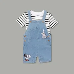 Juniors by Lifestyle Multicolor Printed Regular Fit T-Shirt & Dungaree image 1