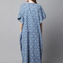 Secret Wish Blue Printed Maternity Kaftan image 2