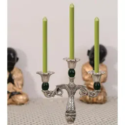 eCraftIndia Decorative Green Candle stand-picture-40