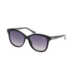Guess GUS79205801BSG Grey UV Protected Oval Sunglasses for Women-image-82